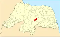 Localização de Bodó no Rio Grande do Norte