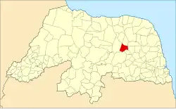 Localização de Caiçara do Rio do Vento no Rio Grande do Norte