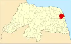 Localização de Ceará-Mirim no Rio Grande do Norte