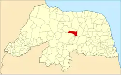 Localização de Fernando Pedroza no Rio Grande do Norte