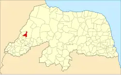 Localização de Itaú no Rio Grande do Norte