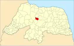 Localização de Itajá no Rio Grande do Norte