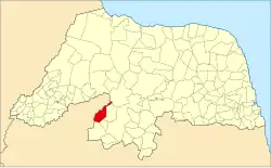 Localização de Jardim de Piranhas no Rio Grande do Norte