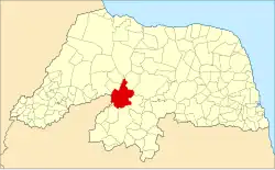 Localização de Jucurutu no Rio Grande do Norte