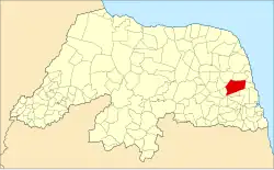 Localização de Macaíba no Rio Grande do Norte