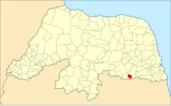 Localização de Monte das Gameleiras no Rio Grande do Norte