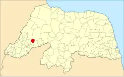 Localização de Olho-d'Água do Borges no Rio Grande do Norte