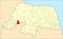 Localização de Patu no Rio Grande do Norte