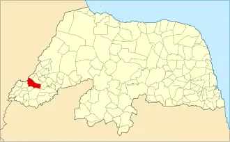 Localização de Pau dos Ferros no Rio Grande do Norte