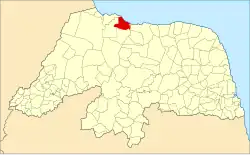 Localização de Porto do Mangue no Rio Grande do Norte