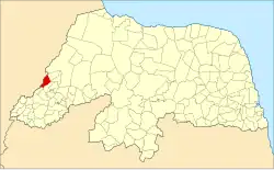 Localização de Rodolfo Fernandes no Rio Grande do Norte