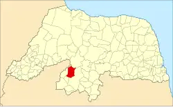Localização de São Fernando no Rio Grande do Norte