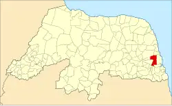Localização de São José de Mipibu no Rio Grande do Norte
