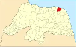 Localização de São Miguel do Gostoso no Rio Grande do Norte