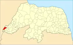 Localização de São Miguel no Rio Grande do Norte