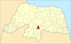 Localização de São Vicente no Rio Grande do Norte