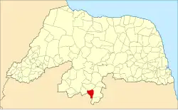 Localização de Santana do Seridó no Rio Grande do Norte