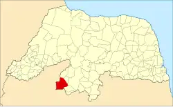 Localização de Serra Negra do Norte no Rio Grande do Norte