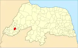 Localização de Serrinha dos Pintos no Rio Grande do Norte