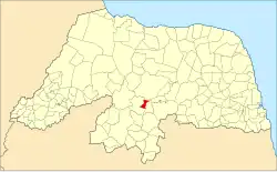 Localização de Tenente Laurentino Cruz no Rio Grande do Norte