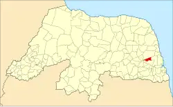 Localização de Vera Cruz no Rio Grande do Norte