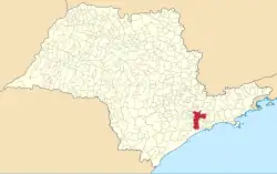 Localização de São Paulo em São Paulo