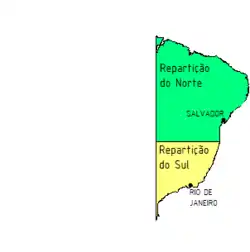 Localização de Governo do Sul (América portuguesa)