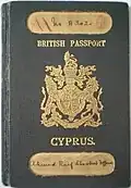 Passaporte britânico do Chipre - versão mais antiga