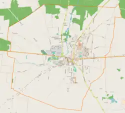Localização de Brzeziny na Polónia