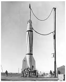 Um foguete Bumper prestes a ser lançado