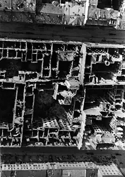 Quarteirões destruídos em Varsóvia após um bombardeio alemão, em setembro de 1939