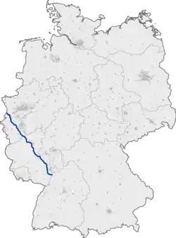 Mapa da localização da auto-estrada A 61 in Deutschland