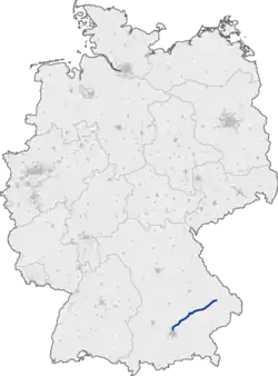 Mapa da localização da auto-estrada Bundesautobahn 92