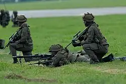 Militares de infantaria austríaca.