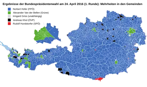 Principal candidato por cidade