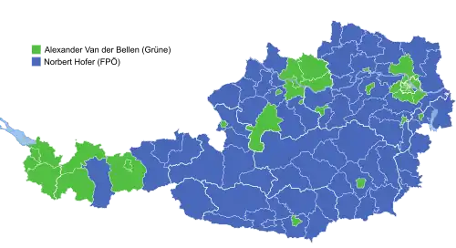 Principal candidato por distrito