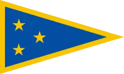 Galhardete (flâmula) do Iate Clube do Rio de Janeiro