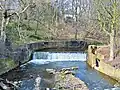 O velho açude no rio Brun, perto de Bank Hall, em Burnley.