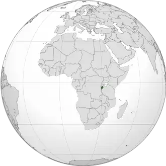 Localização de República do Burundi
