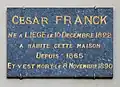 César Franck morava no numéro 95 de 1865 até sua morte em 1890.