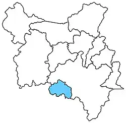 Localização do distrito de Córrego dos Monos em Cachoeiro de Itapemirim