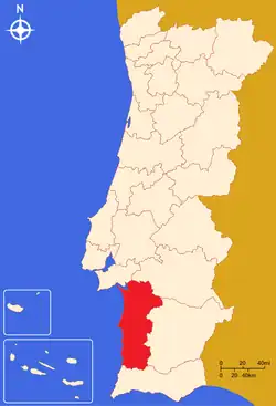 Localização do Alentejo Litoral