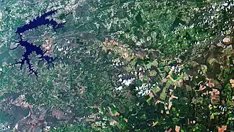 Área de Nova Brasilândia vista do satélite.