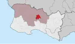 Localização na Freguesia de Alcabideche e no Município de Cascais.