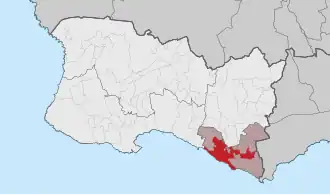 Localização no município de Cascais