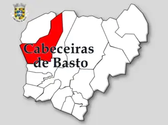Localização no município de Cabeceiras de Basto