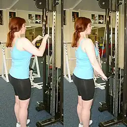 Cable machine pushdown.