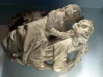 Escultura de pedra, Abadia de Cadouin, França, século XII