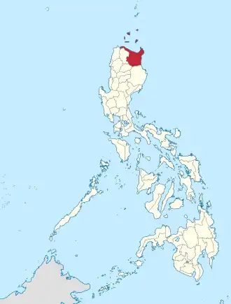 Cagaiã na Vale de Cagayan Coordenadas : 18°0'N, 121°48'E