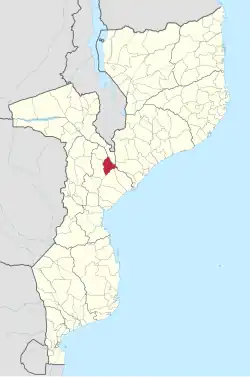 Localização do distrito em Moçambique